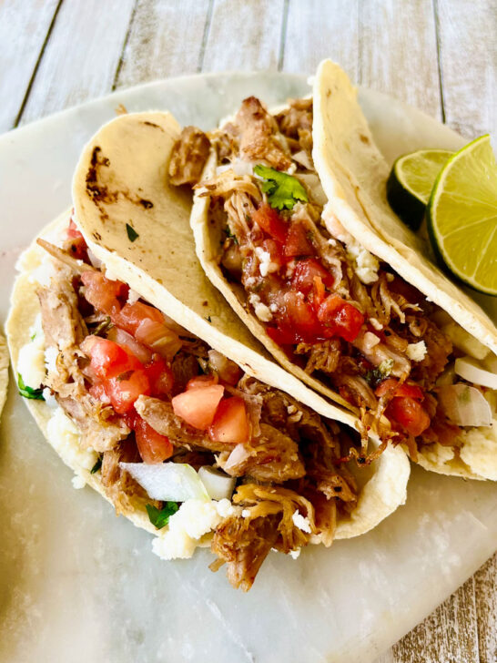 Spicy Mexican Pulled Pork Tacos (Slow Cooker)