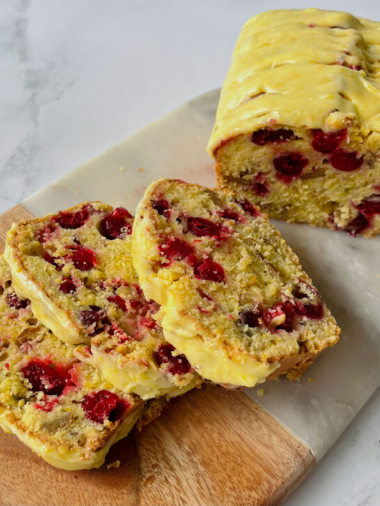 Cranberry Nut Bread With Orange Glaze