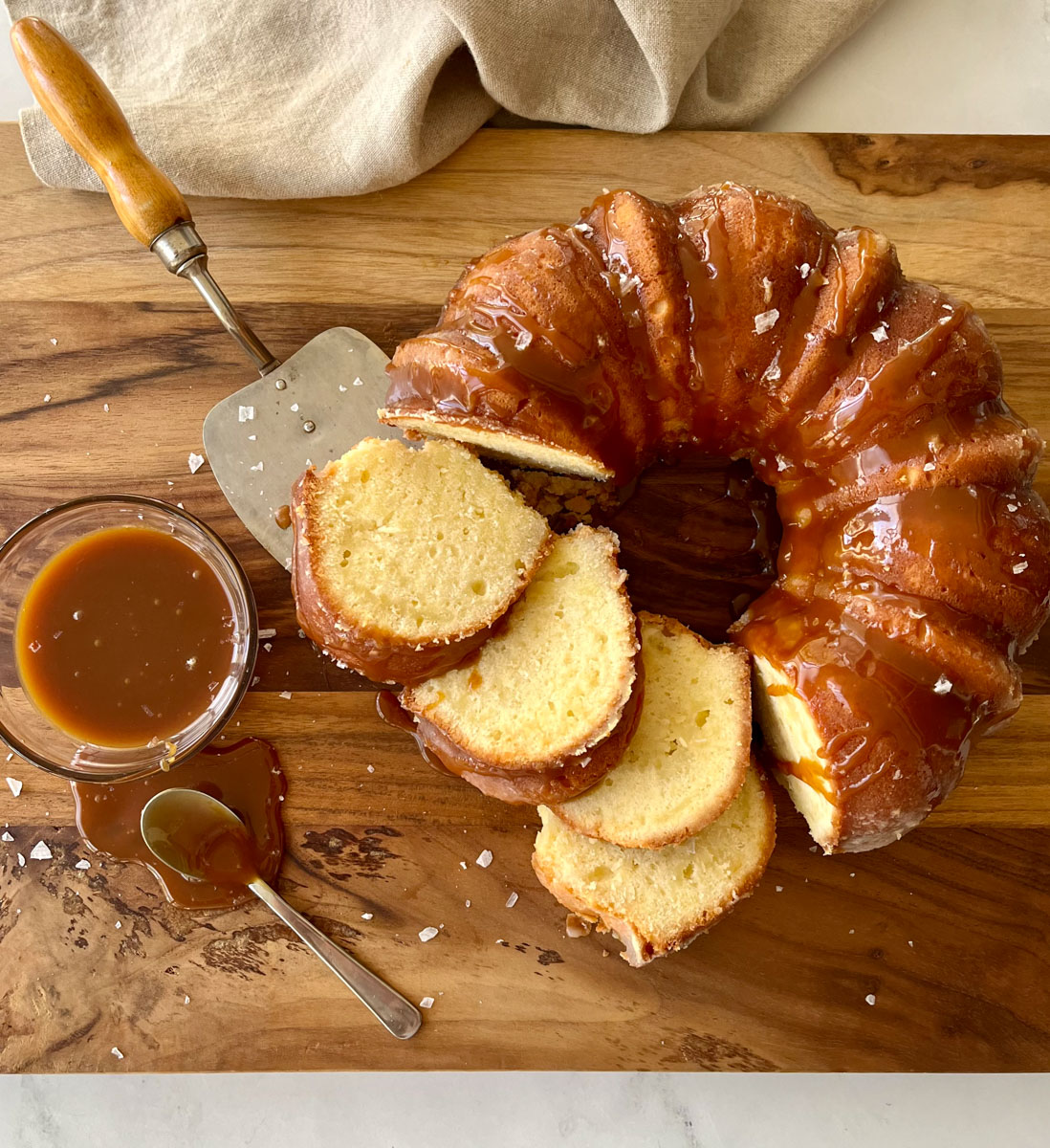 Kentucky Butter Bundt Cake with Salted Caramel