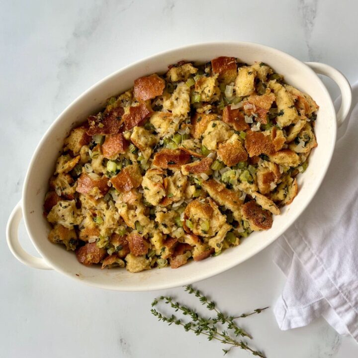 Vegetarian Stuffing with Sourdough Bread.