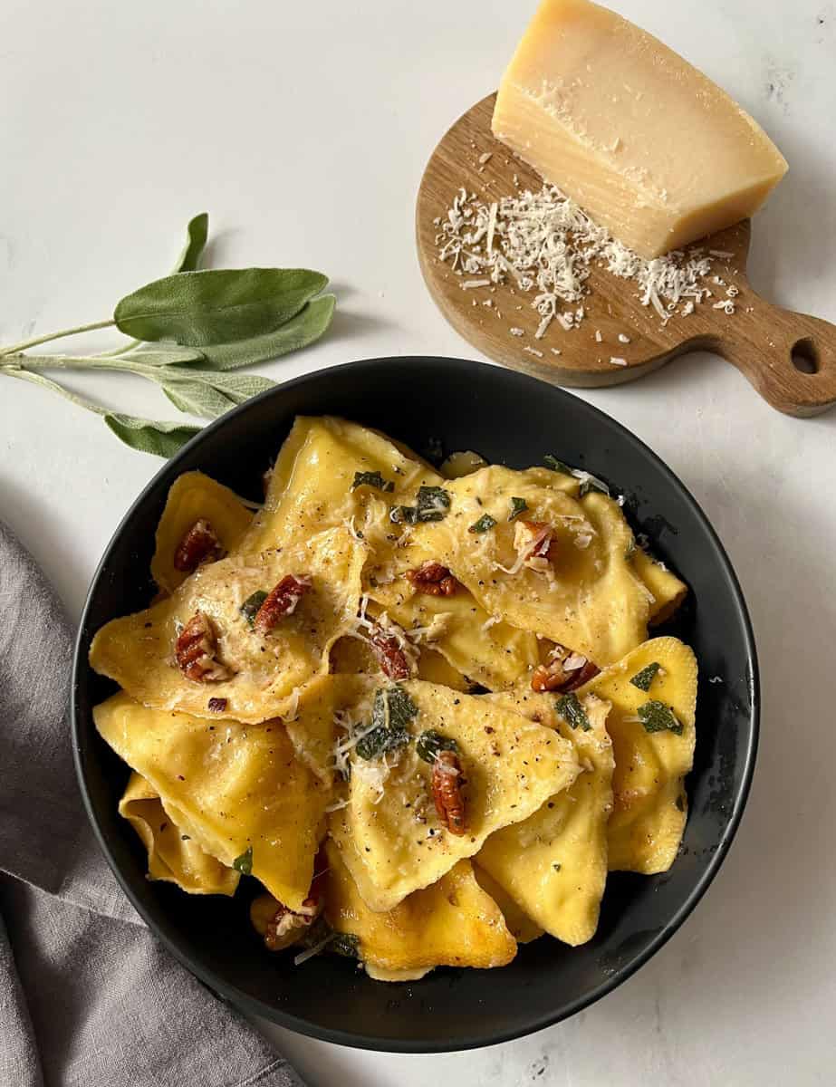Quick Butternut Squash Ravioli Sauce with Sage