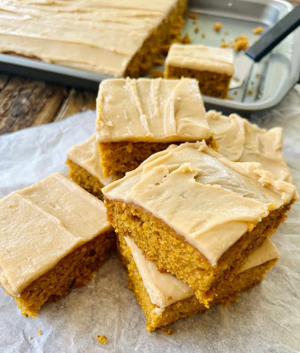 Easy Libby’s Pumpkin Bars With Penuche Frosting
