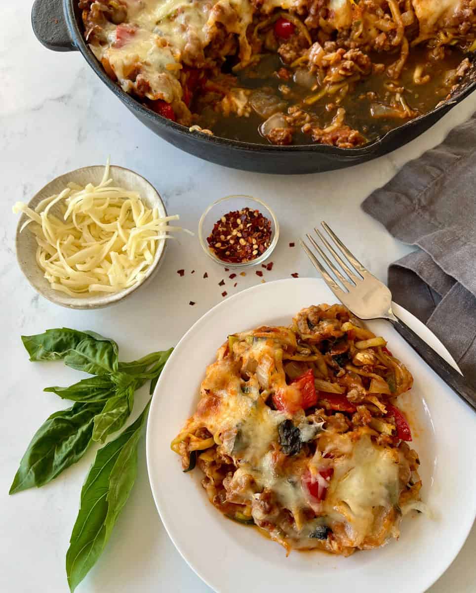 One Pan Zucchini Sausage Casserole – Keto Friendly