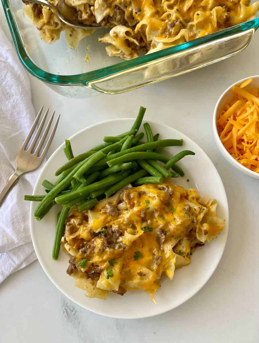 Easy Cheesy Ground Beef Casserole Without Tomatoes