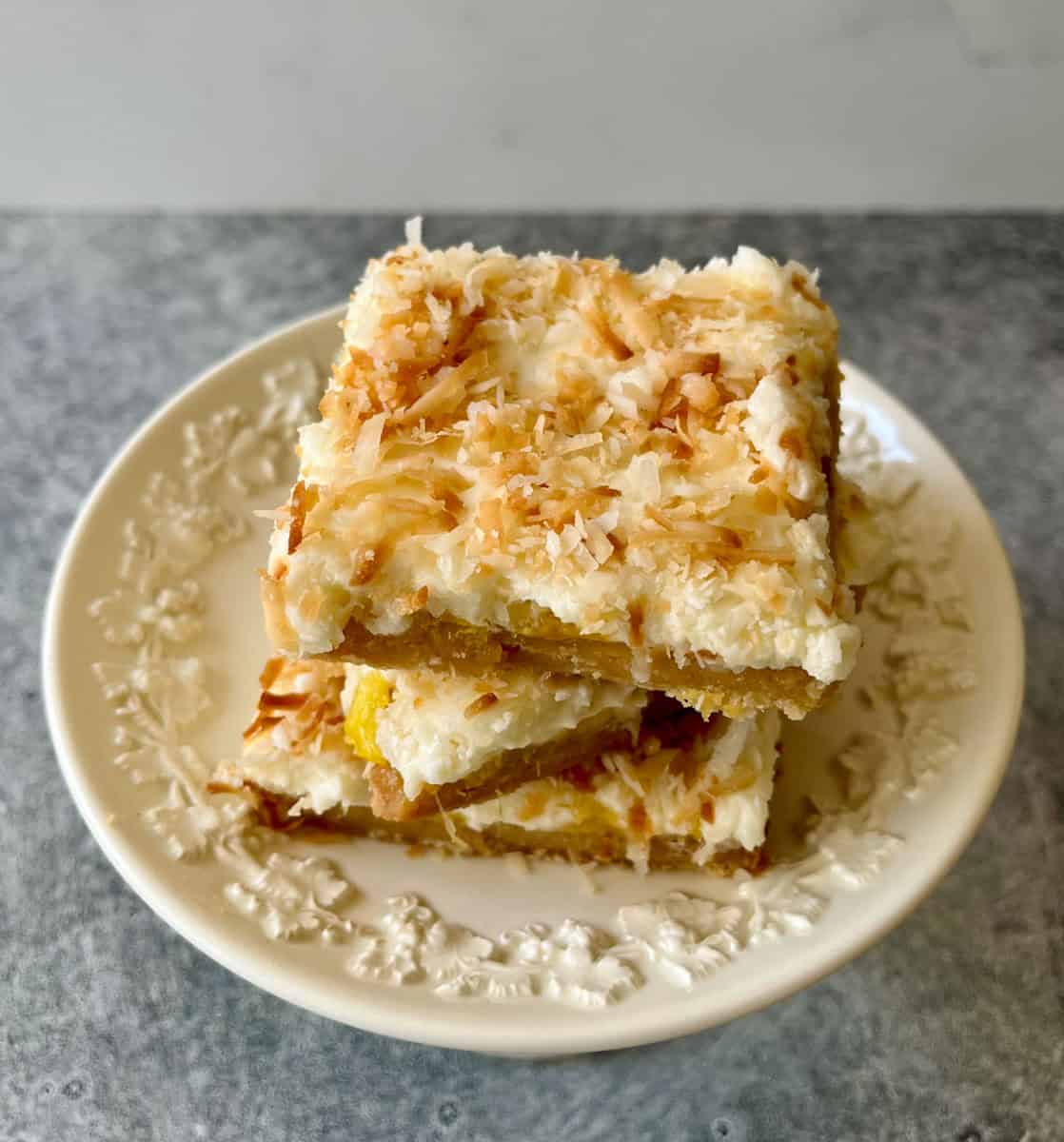 Pineapple Bars Supreme With Coconut Cream Frosting
